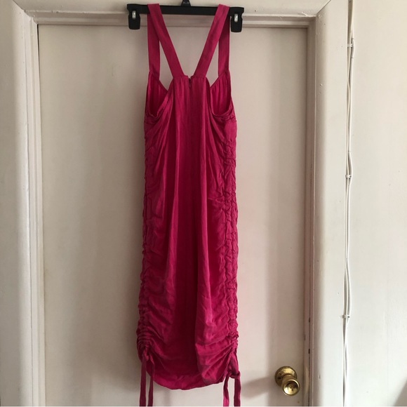 ❤️NWT Revolve Lovers + Friends Tina Hot Pink Ruched Dress Size XS - Picture 9 of 10